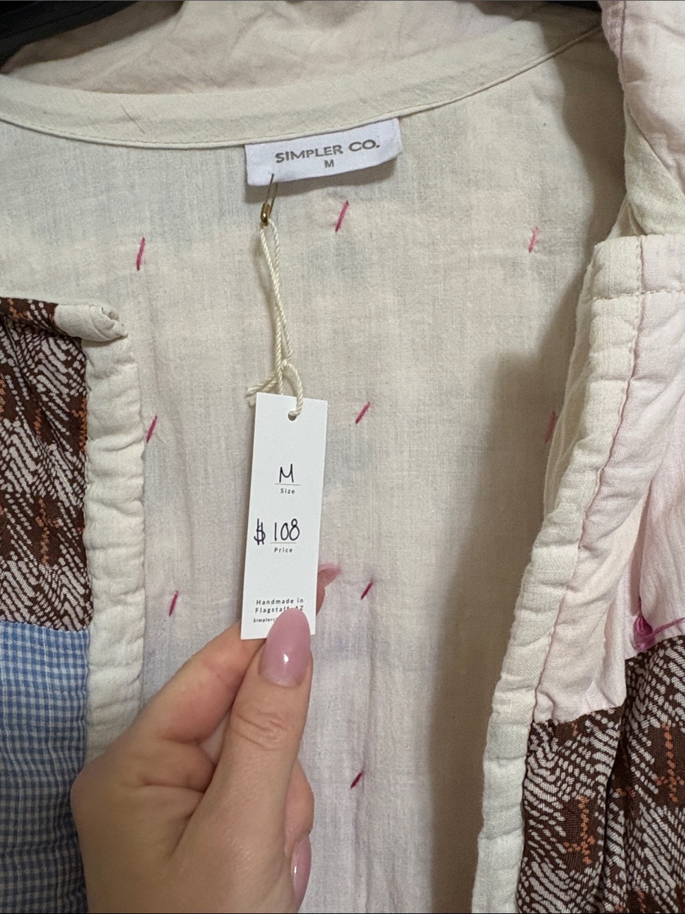 Quilted Patchwork Women's Jacket - Multi - Picture 2 of 2